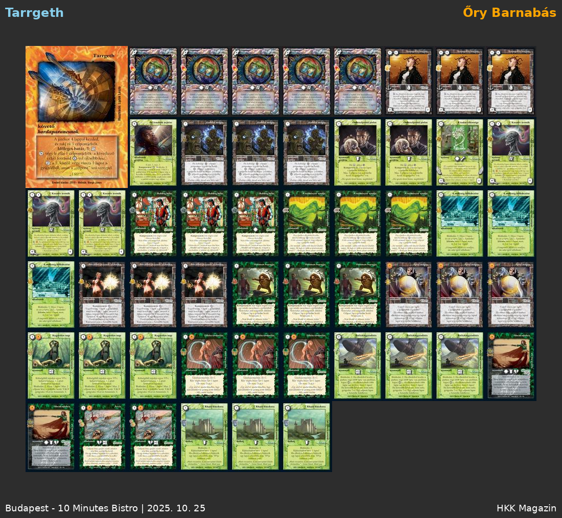 6. hely Őry Barnabás, Tarrgeth