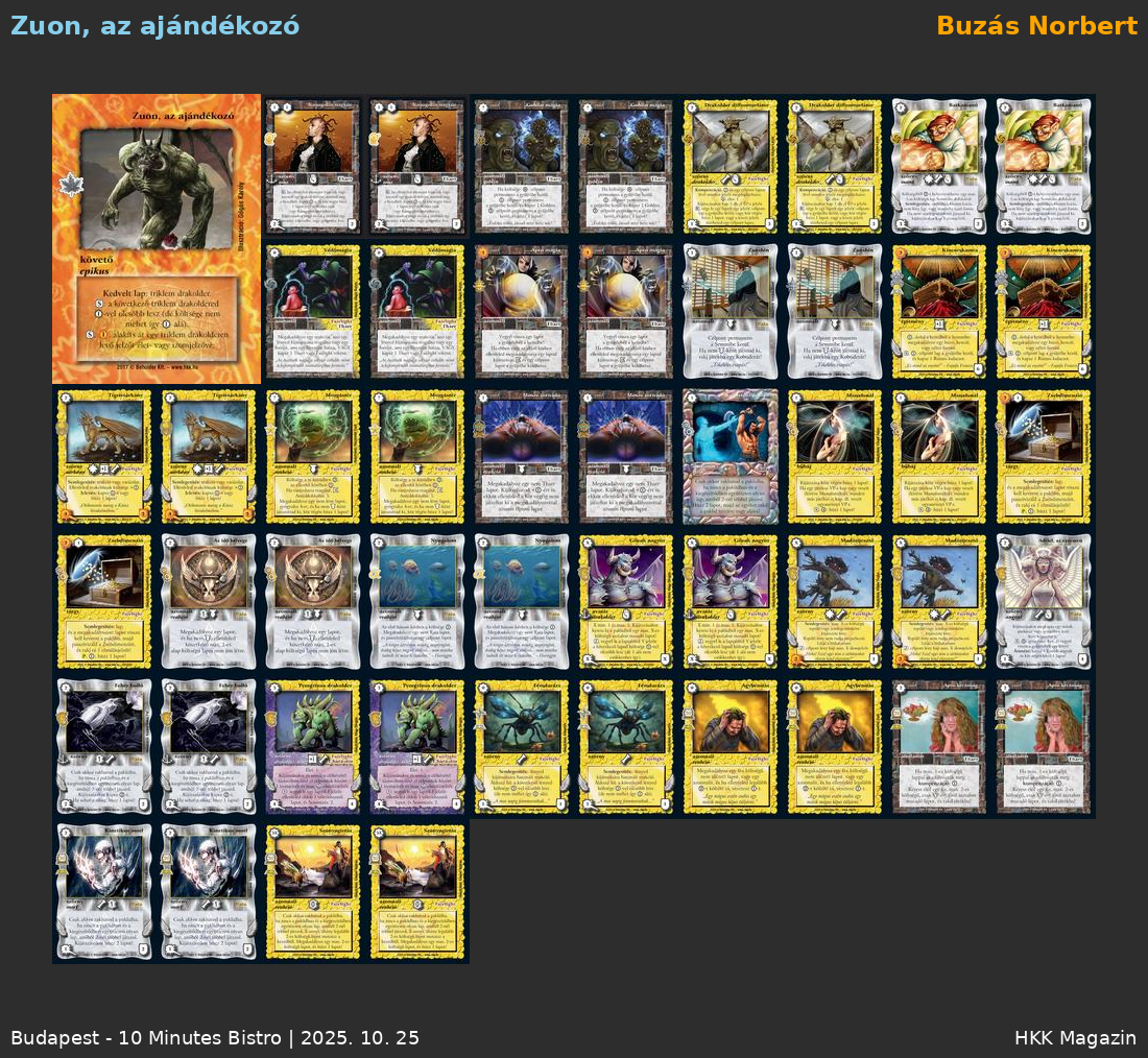 7. hely Buzás Norbert, Zuon, az ajándékozó (2 lapos)
