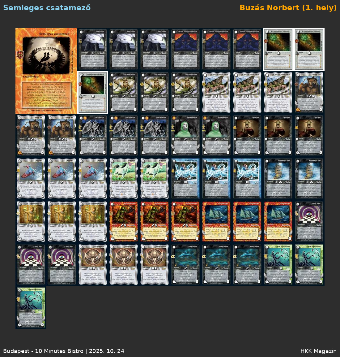 1. hely Buzás Norbert, Semleges csatamező