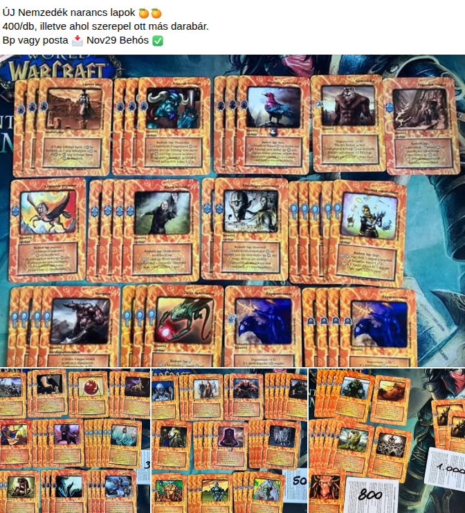 Egy informatív hirdetés: képek, árak, átvételi módok