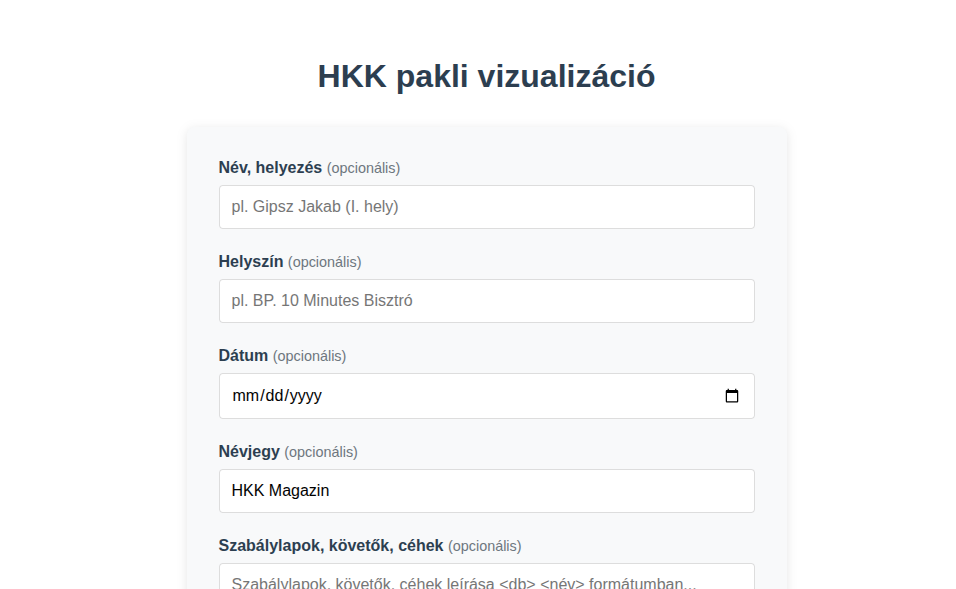 HKK pakli vizualizáció: publikálva