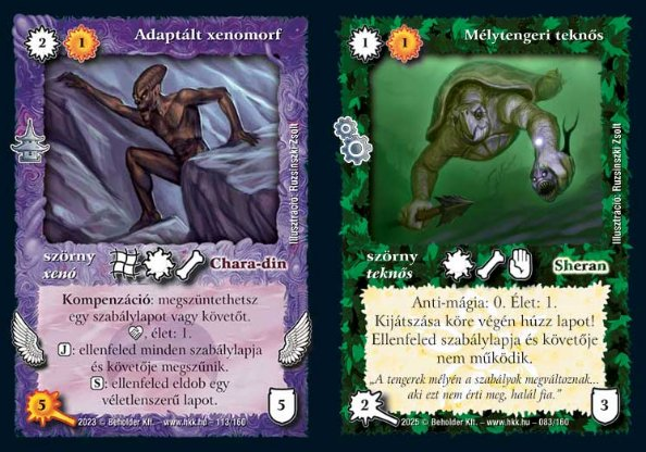 Visszakapcsolás side-ból: a lila és a zöld prémium lapokkal rendelkezik