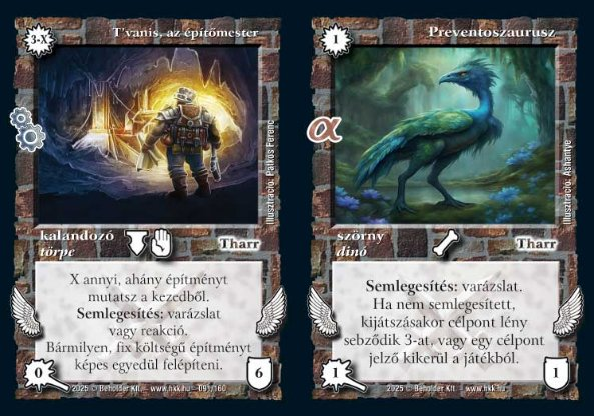 Barna kiegészítőlapok: T'vanis és Preventoszaurusz