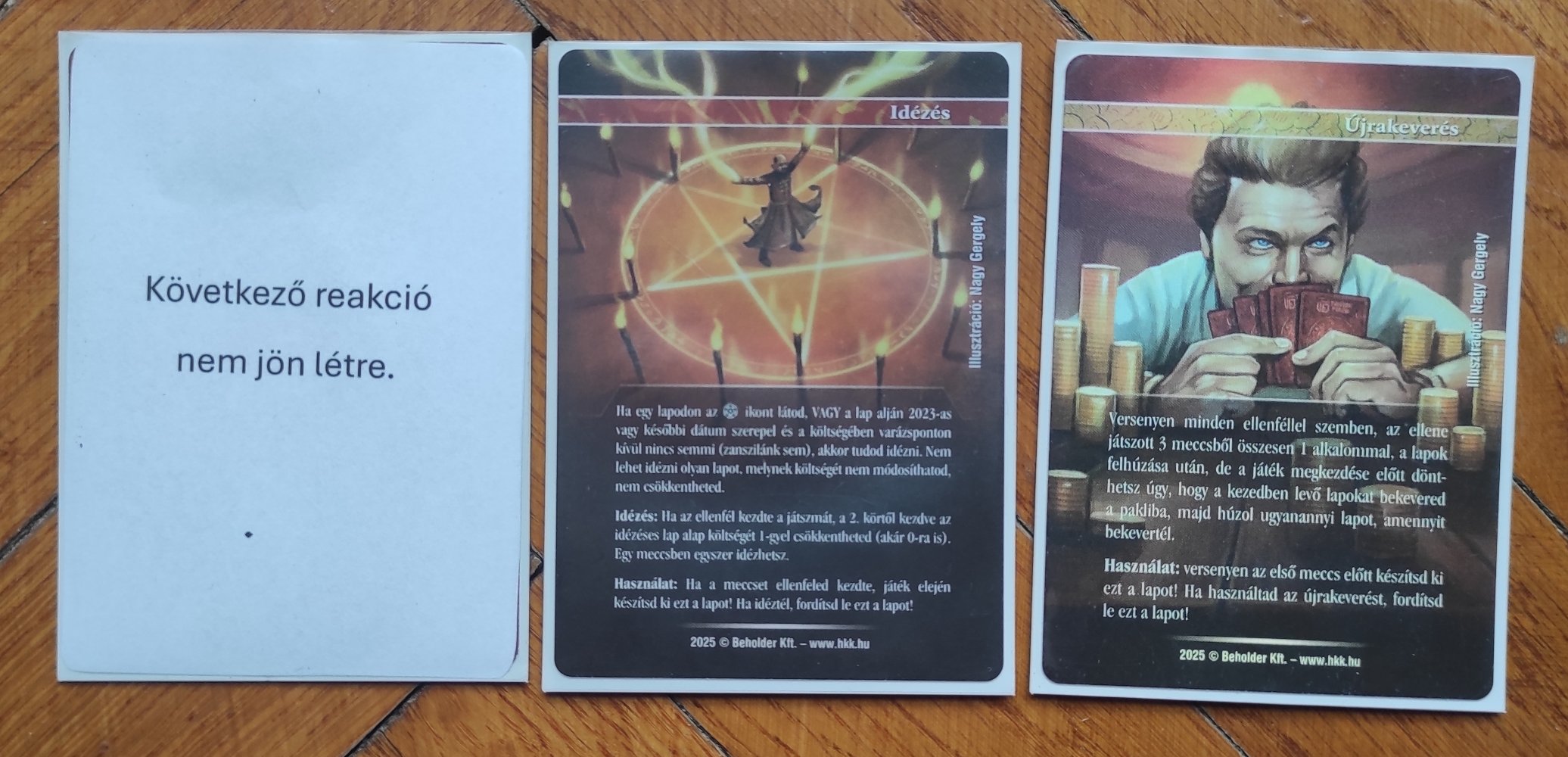 Idézés, újrakeverés, "nem jön létre" kártyák